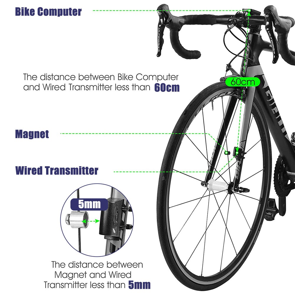 4X Bike Bicycle Speedometer Cycle Digital Odometer Computer Waterproof LCD Wired