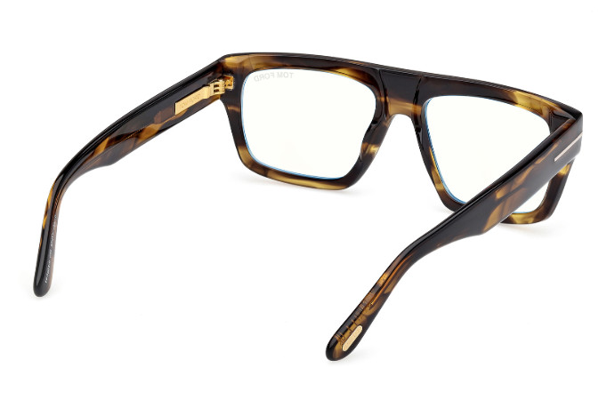 Tom Ford FT6084 B 056 Coloured Havana Rectangular Men's Eyeglasses