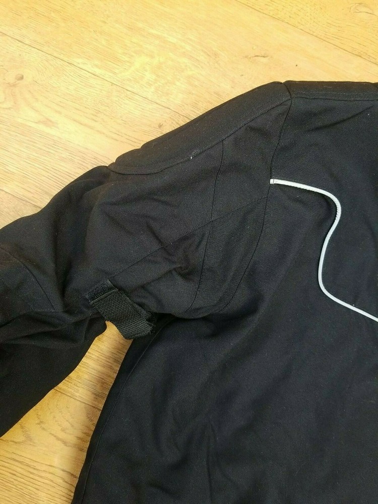 BUFFALO Black Motorcycle Scotchlite Protection Engineered Jacket Coat XXS