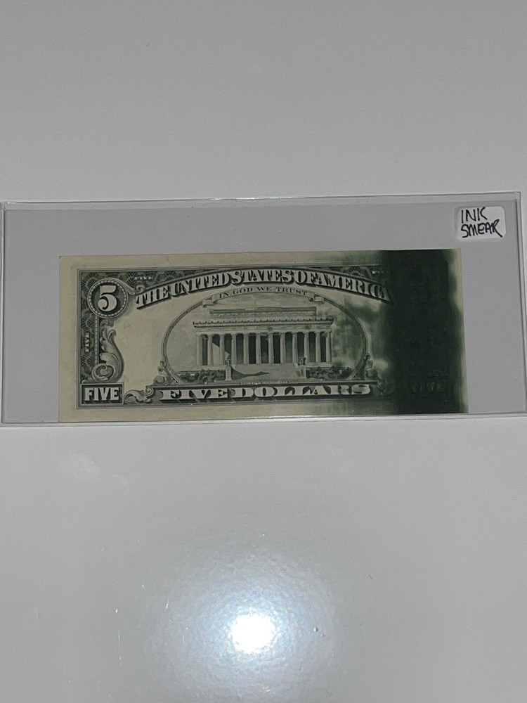 Bill Error - 1995 $5