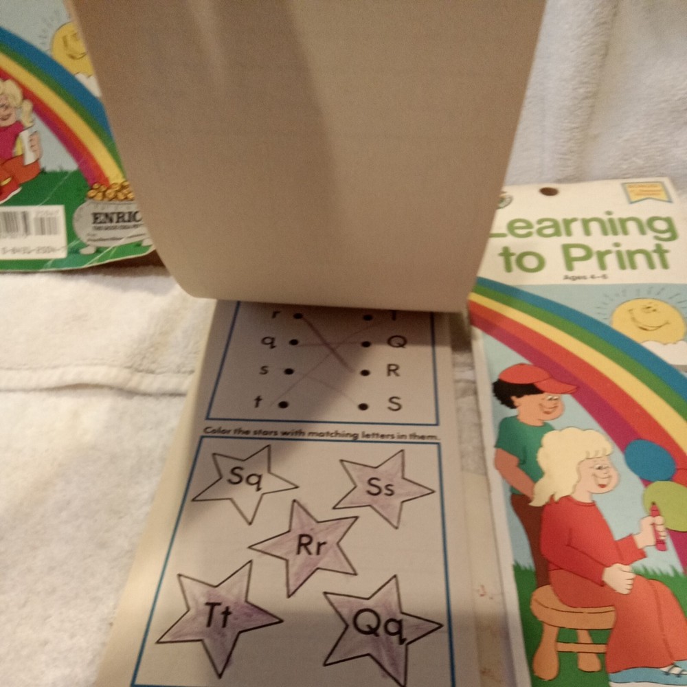 4 Vintage Rainbow Skill Builders Learning activity books Education 4-7 diff pre