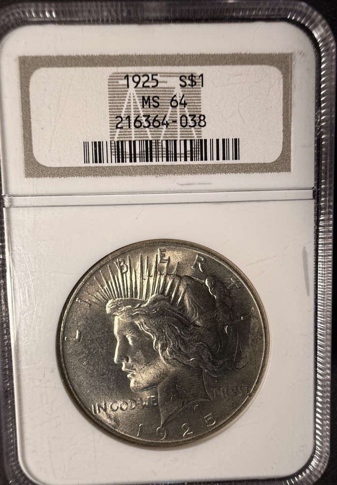 1925 Peace Silver Dollar, MS64 NGC (16960)