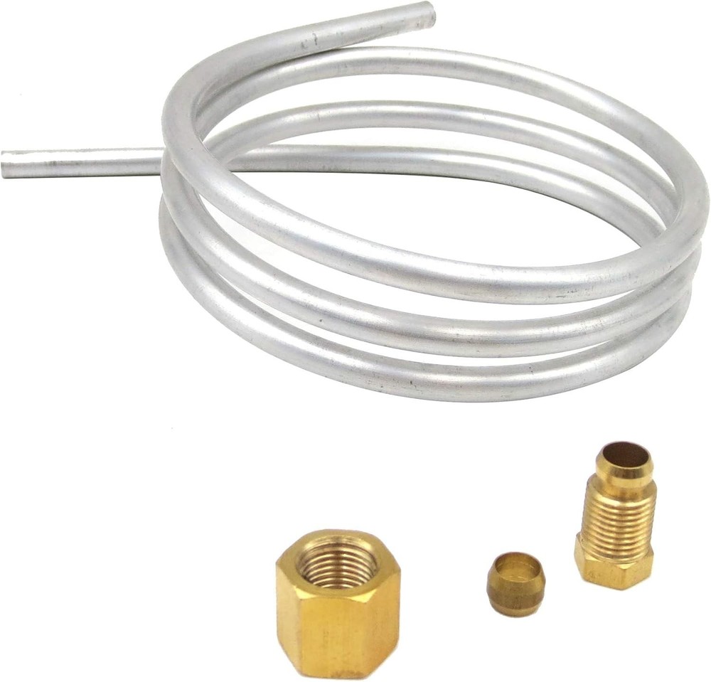 0.24" Aluminum Tubing with Olive Fittings for Gas Water Heater - 1m