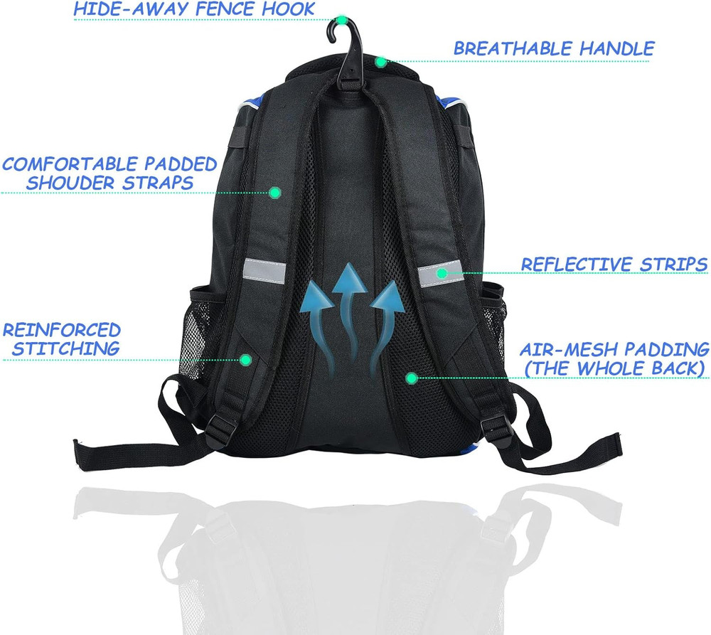 Youth Baseball Bat Backpack, Large Compartment, Separate Shoe Storage