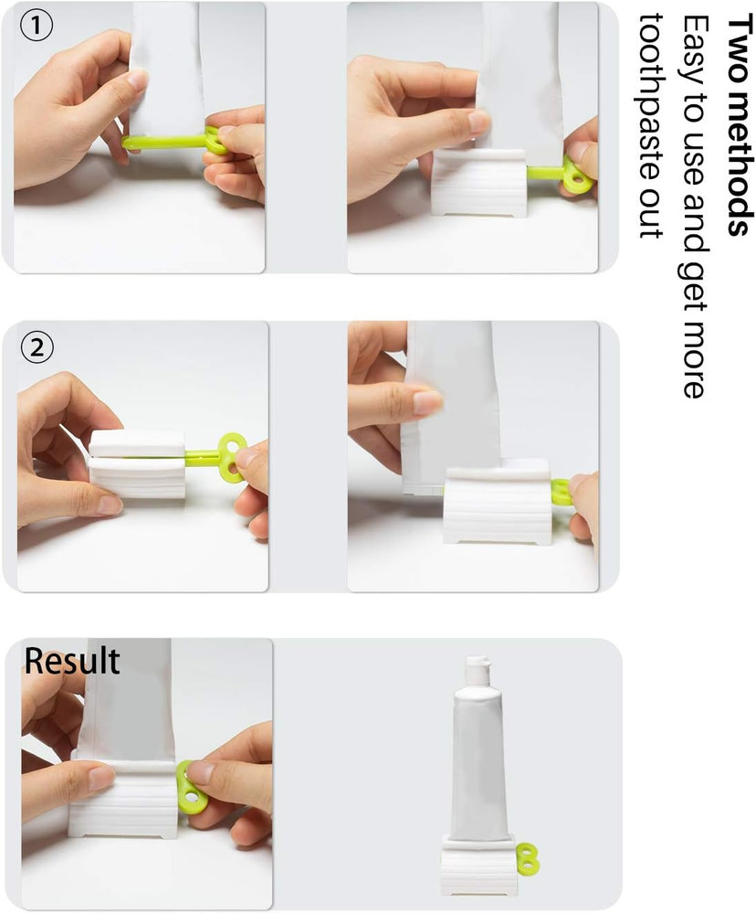 6PCS Toothpaste Tube Squeezer Rolling Dispenser Bathroom Holder Tool