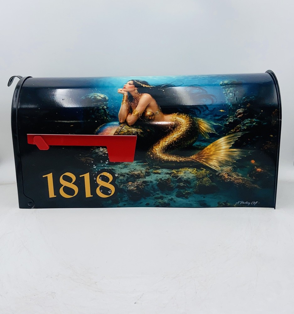 Mermaid Custom Mailbox: Beach house Decoration