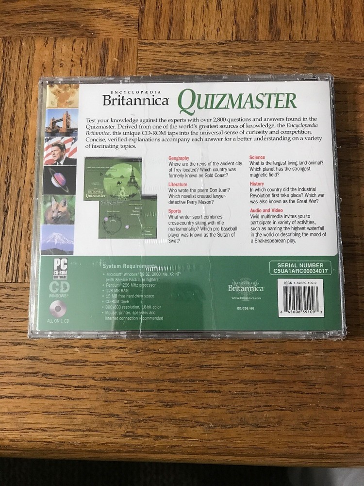 Britannica Quizmaster PC Cd