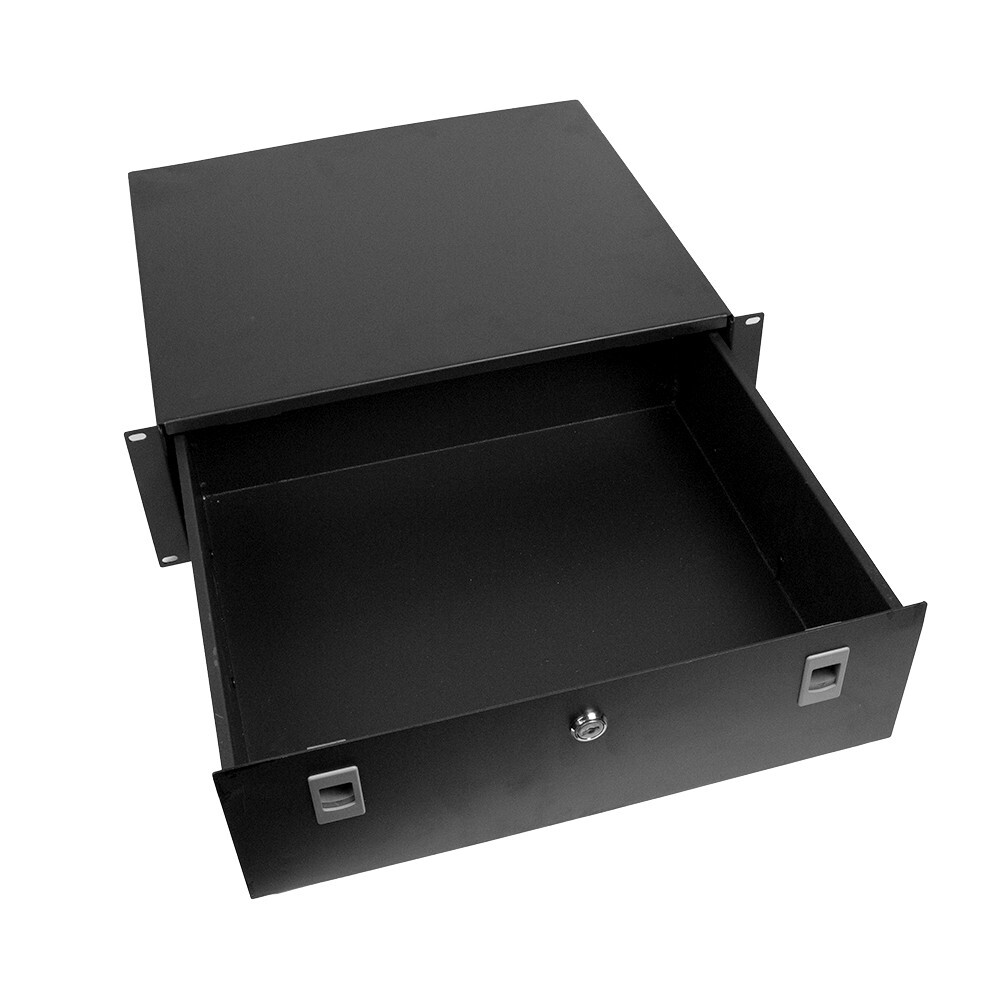 *OPEN BOX* Royal Racks™ 3U Locking Drawer for Component Rack (Black)