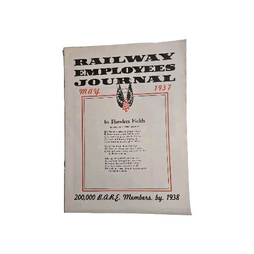 The Railway Employees' Journal May 1937 In Flanders Fields