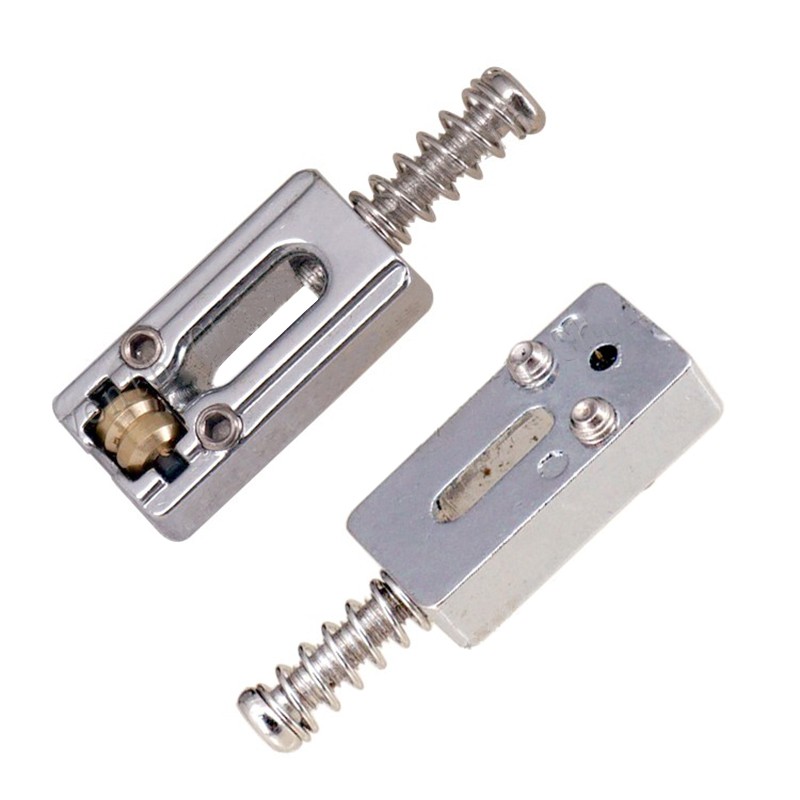6*Chrome Plated Metal Roller Saddle Guitar Bridge String Saddles For E-Guitar