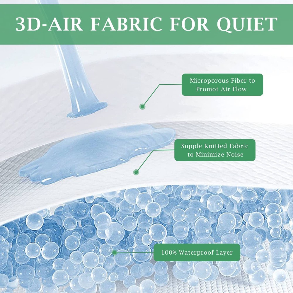 Mattress Protector Split King, Cooling Bed Mattress Cover Waterproof, 39"x 80...