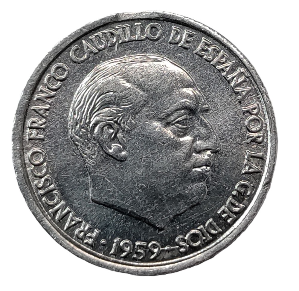 1959 SPAIN 10 CENTIMOS COIN