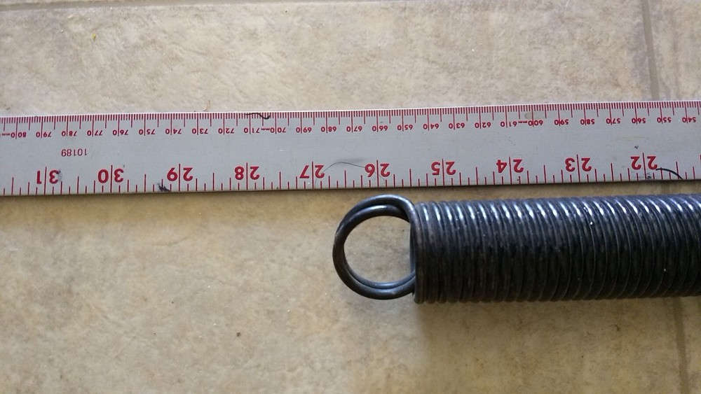 Garage Door Extension Spring Double Loop End, Pair, White, 110# Door
