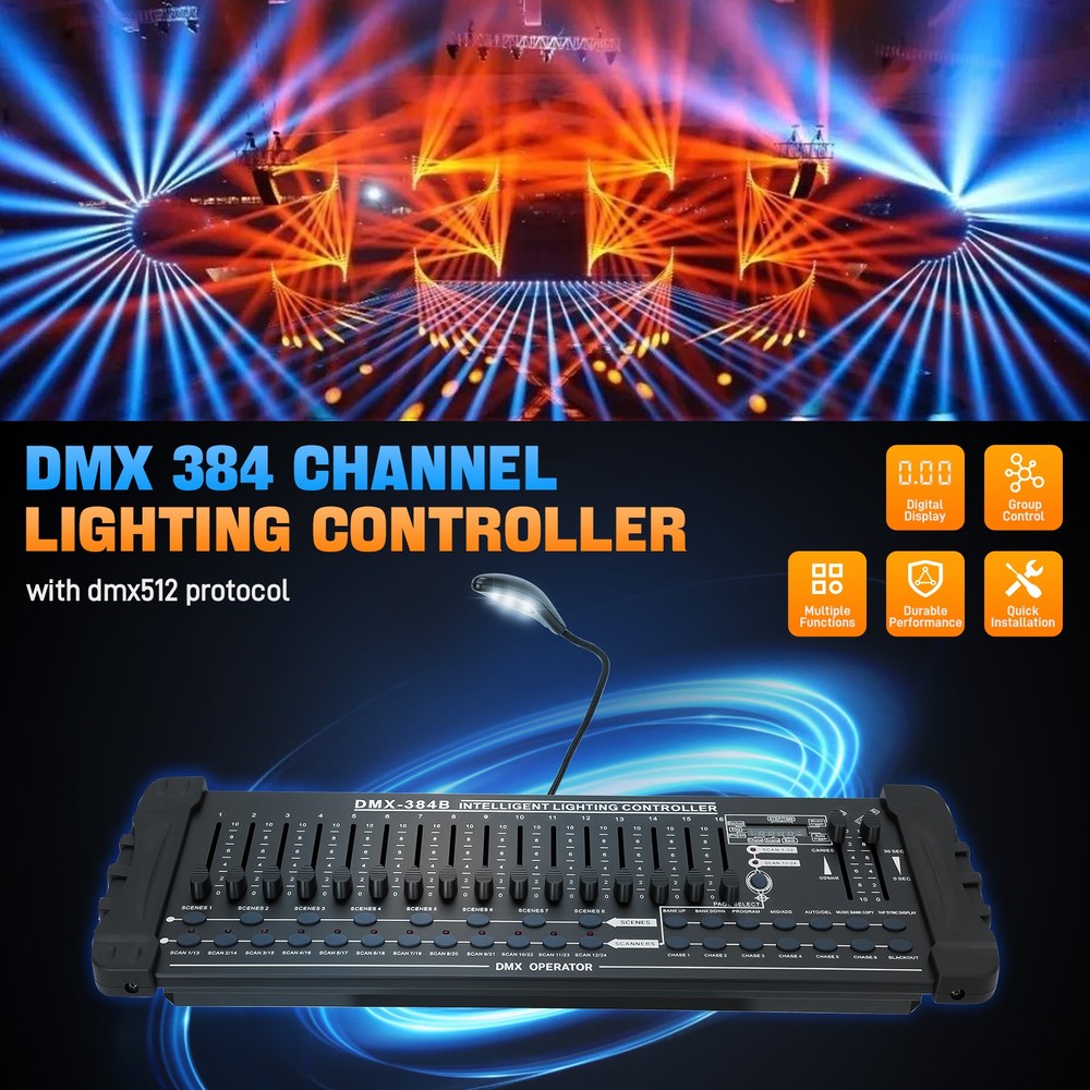 DMX 384 512 Channels Operator Console Controller For Stage Lighting DJ Party US