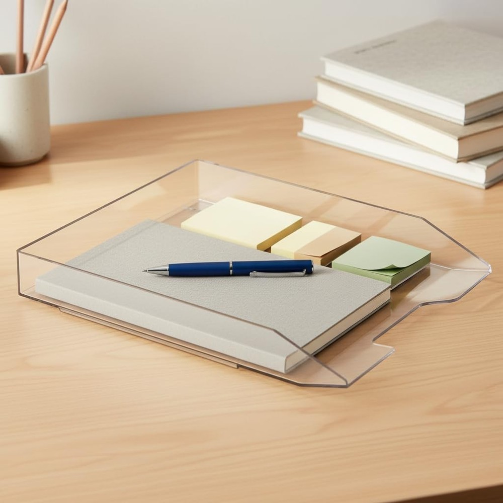 Stackable Letter Tray Front Load, Letter Size, Stacking Document Desk Office ...