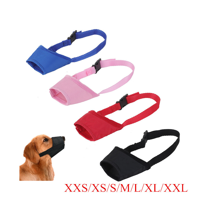 4 Pack Dog Muzzle Anti Stop Bite Barking Chewing Mesh Training Small Large Pet