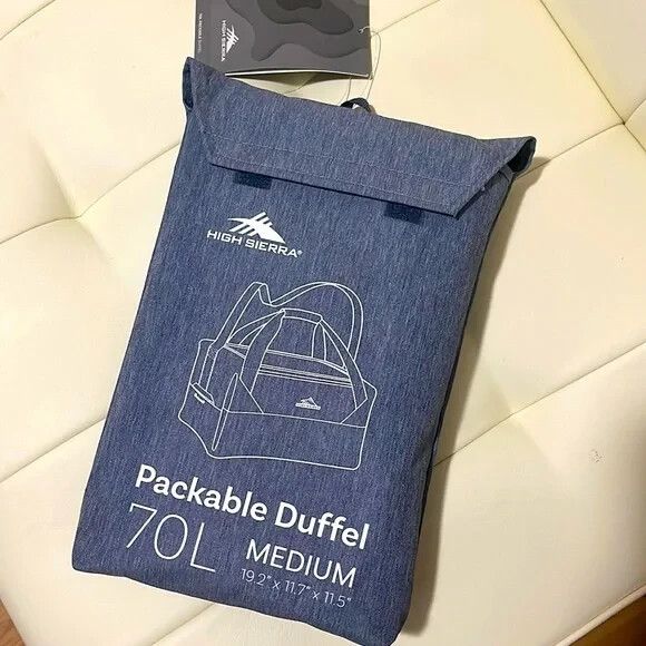 High Sierra 70L Medium Blue Packable Duffel