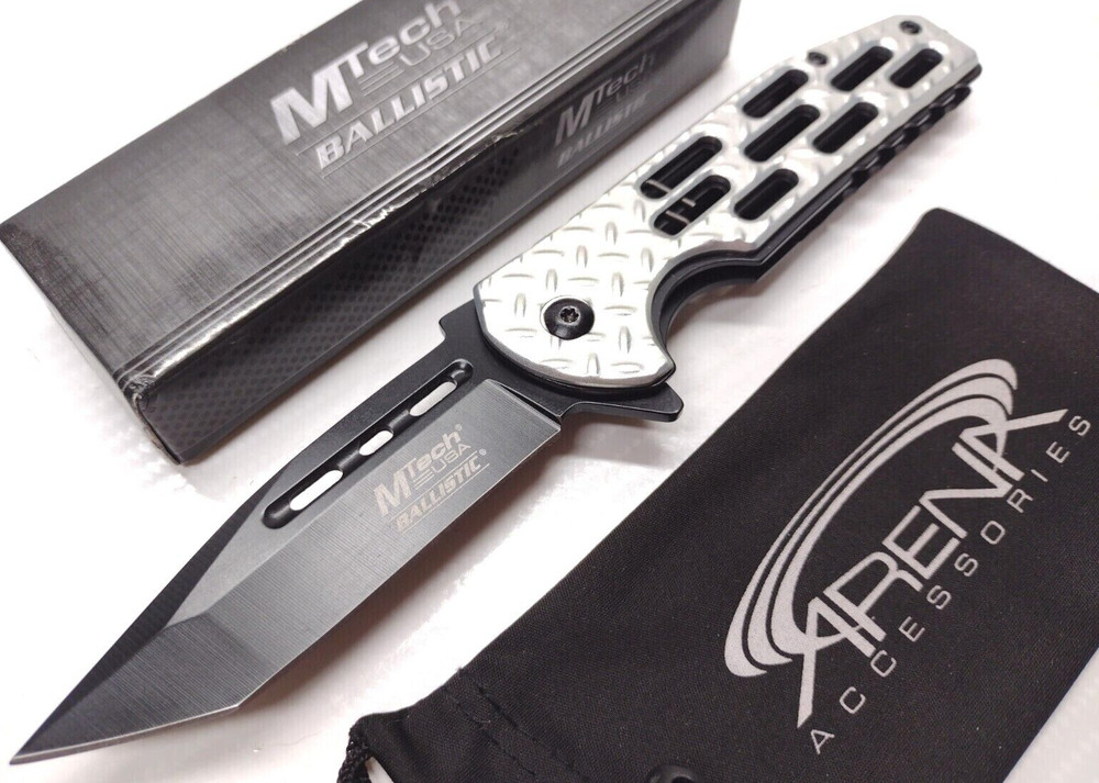 Textured Hammered Pocket Knife Tanto Blade Frame Lock Spring Assisted EDC
