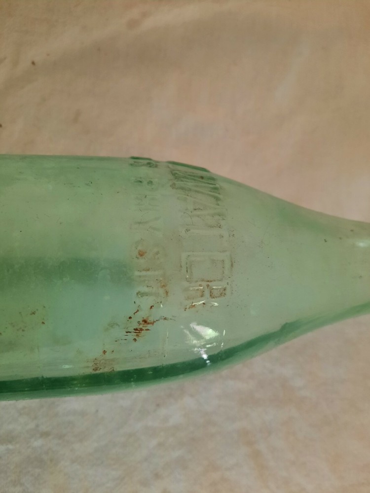 Pluto Water America's Physic Embossed # 1 Glass Bottle Devil Bottom RARE 11"