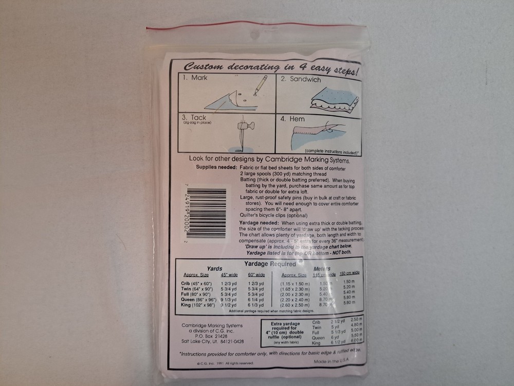 Cambridge Marking Systems - Fabric Template (Hearts) - New