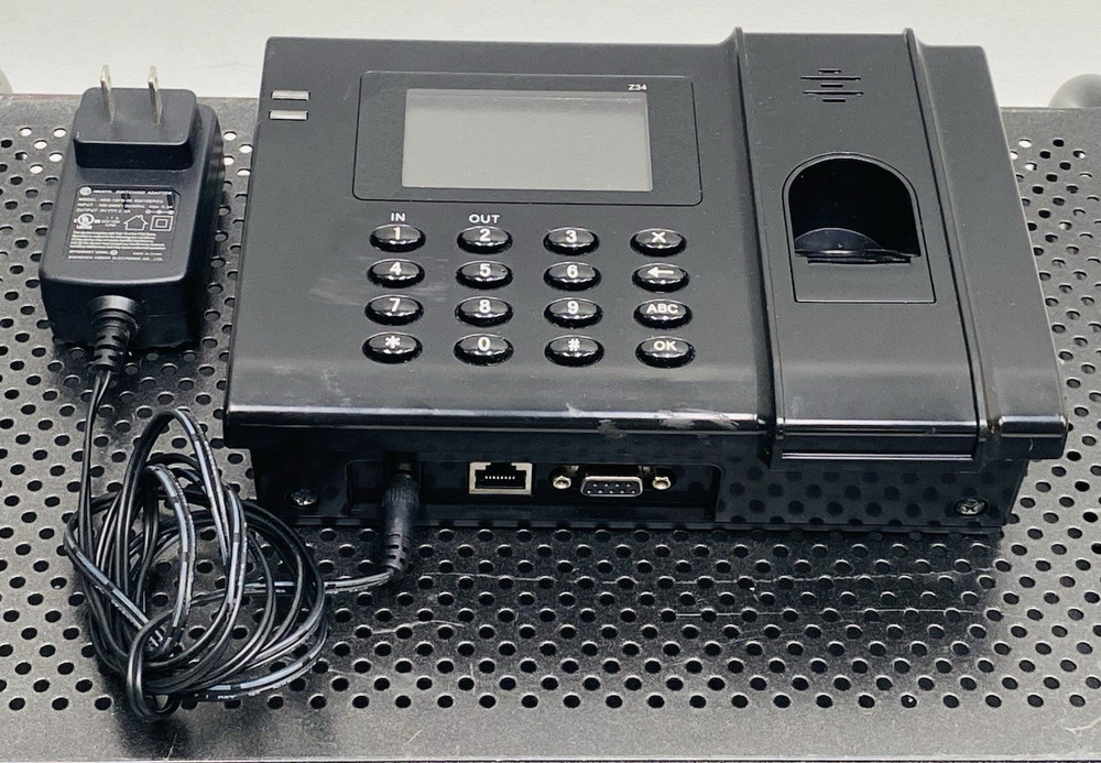 AMANO FINGERPRINT TIME CLOCK W/ POWER ADAPTER