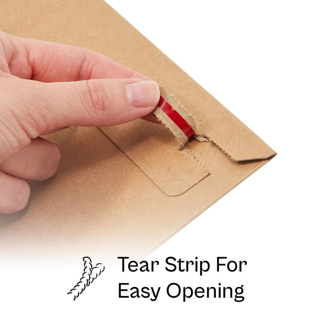 200 Kraft Rigid Photo Document Envelopes 6 x 6 Self Seal Postal Mailers