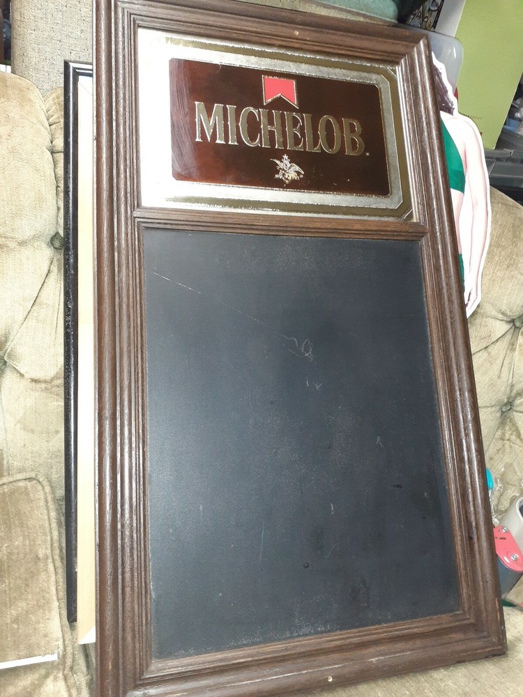 VTG MICHELOB BEER CHALKBOARD MIRROR 1985