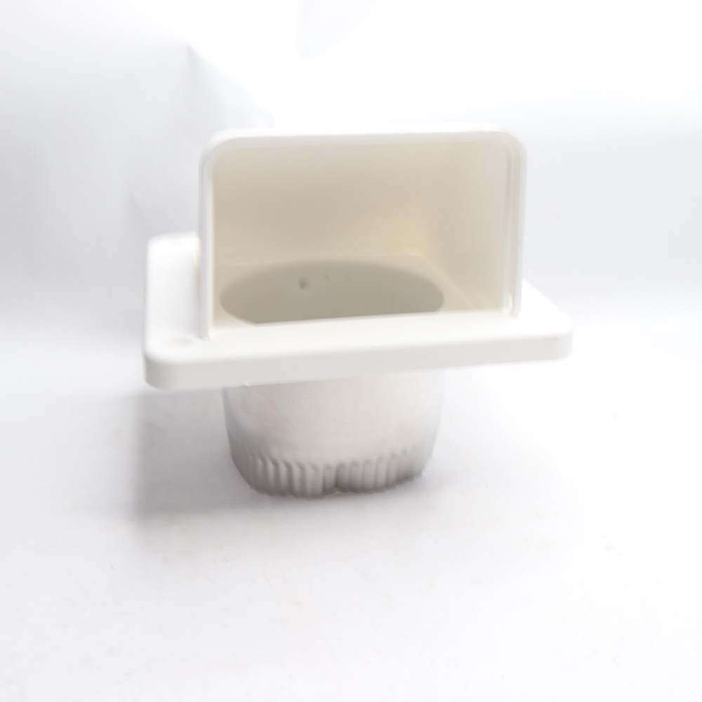 Lambro Under Eave Vent with Weather Damper and Tail Pipe Plastic 4"