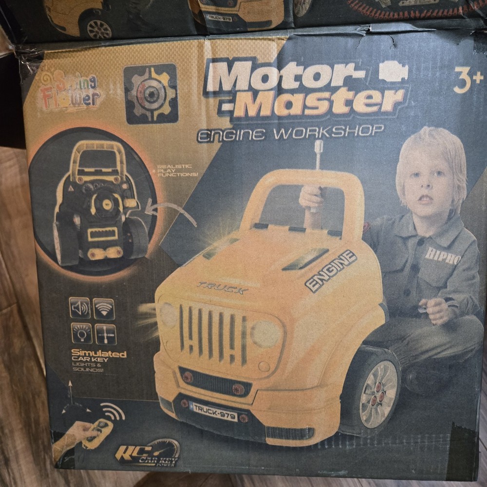 Motor Master Engine Workshop build open box Ages 3