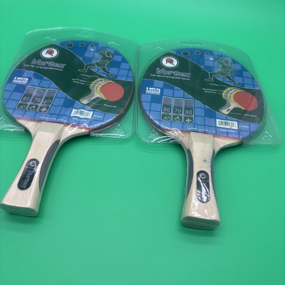 Vortex 5-ply, Pips-out Sponge rubber Racket