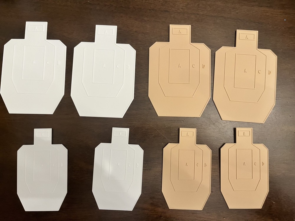 Uspsa style dry fire shooting target set