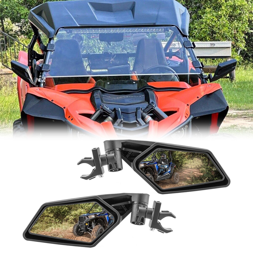 UTV 2'' Adjustable Rear-View Side Mirrors For Can-Am Commander 800 1000 R Max