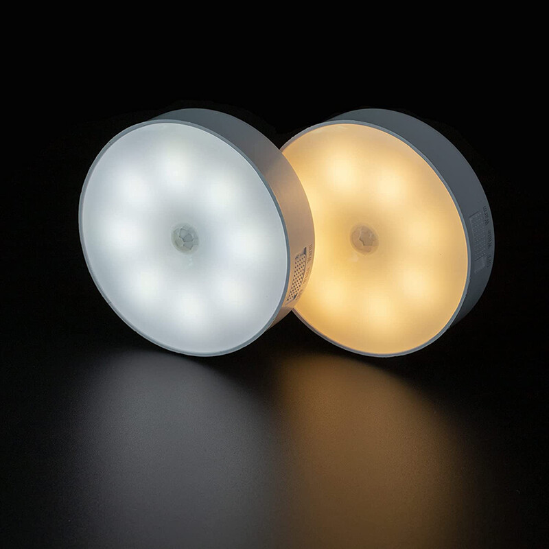 Motion Sensor LED Night Light Battery Rechargeable Indoor Closet Cabinet Wall~