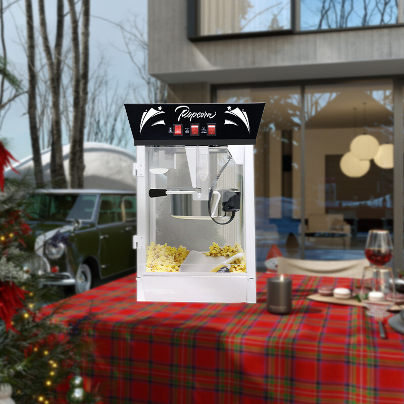 12oz Popcorn Machine Popcorn Maker w/ Kettle & Warming Deck Countertop Popper