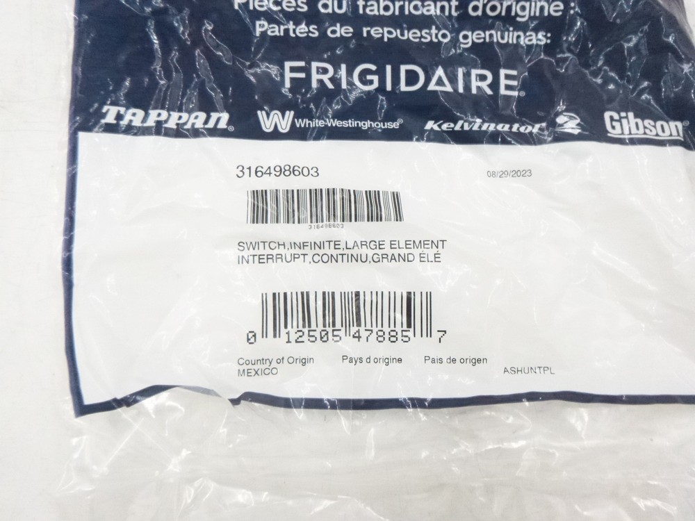 OEM Electrolux Frigidaire Surface Element Switch 316498603