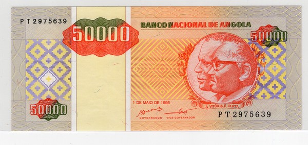 ANGOLA, P-138, 50000 KWANZAS, 1995, UNC