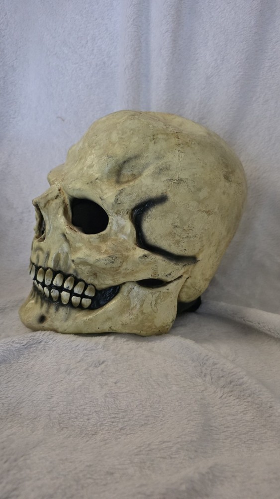 Spirit Halloween Latex Bone Skull Mask EUC