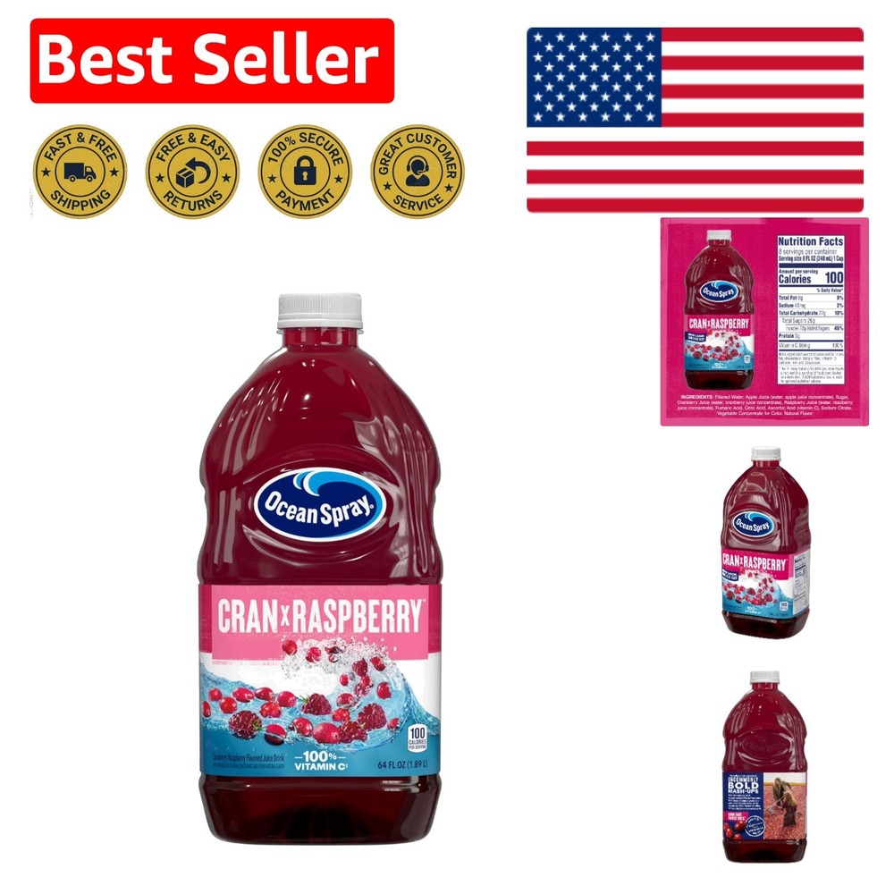 64 Fl Oz Cran-Raspberry Juice Drink - Refreshing, Nutritious, and Versatile