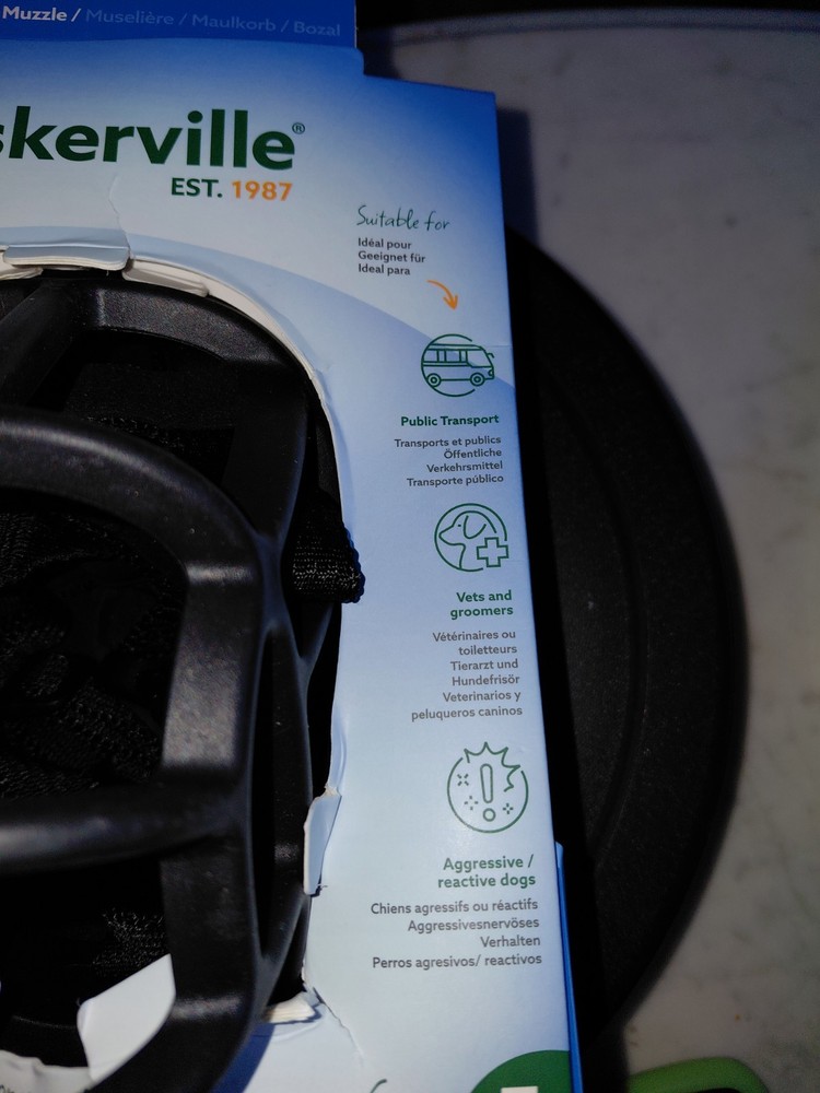 Baskerville Ultra Muzzle for Dogs, Size 5 - Black Open Box New