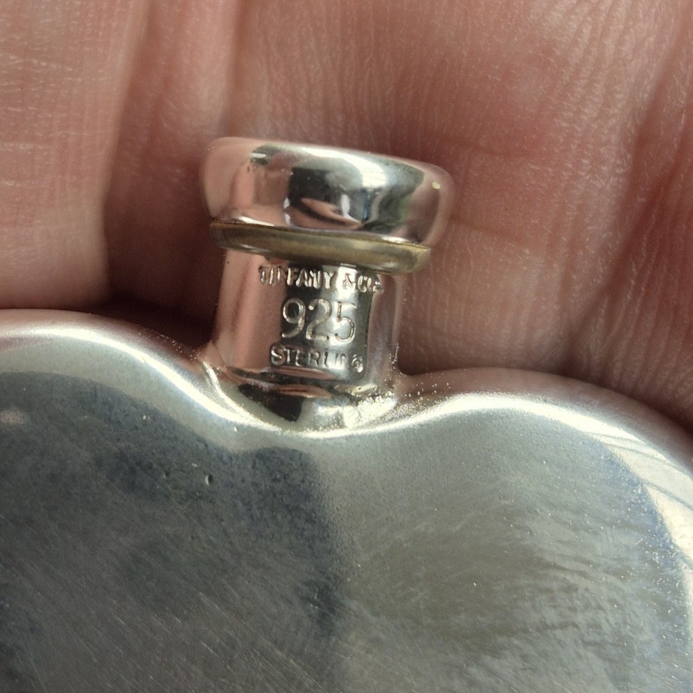 Tiffany & Co Sterling Silver Perfume Bottle Heart Shape