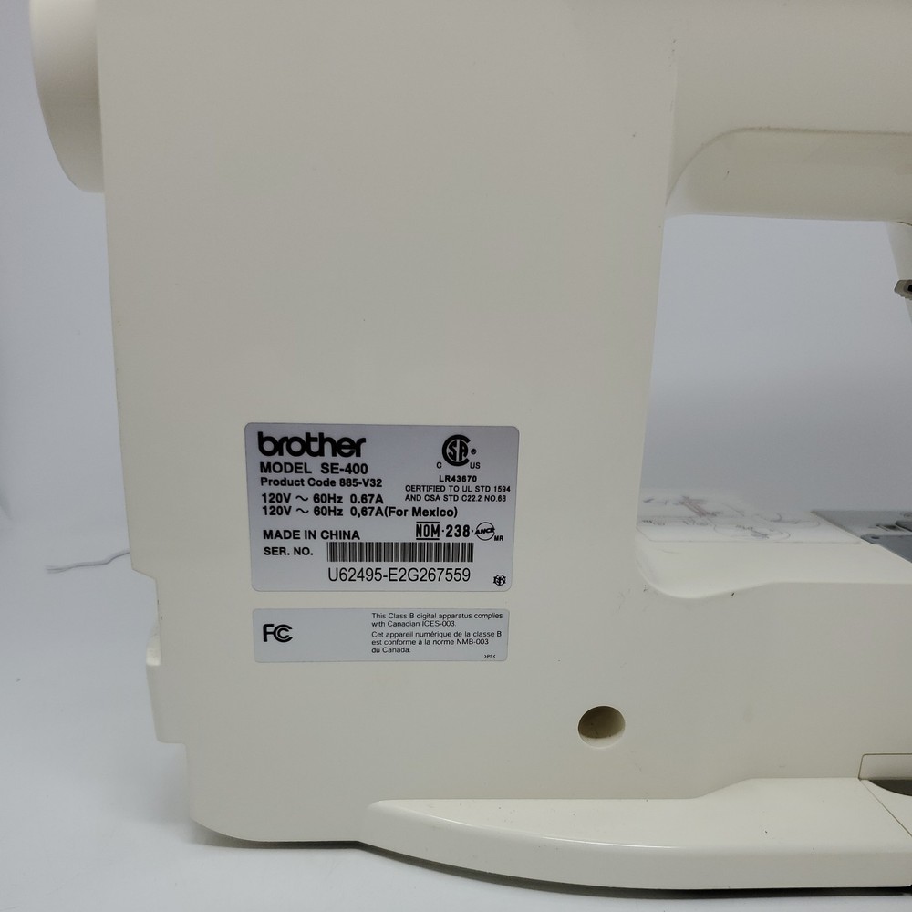 Brother SE-400 Computerized Embroidery Sewing Machine No Base, Tested/Works