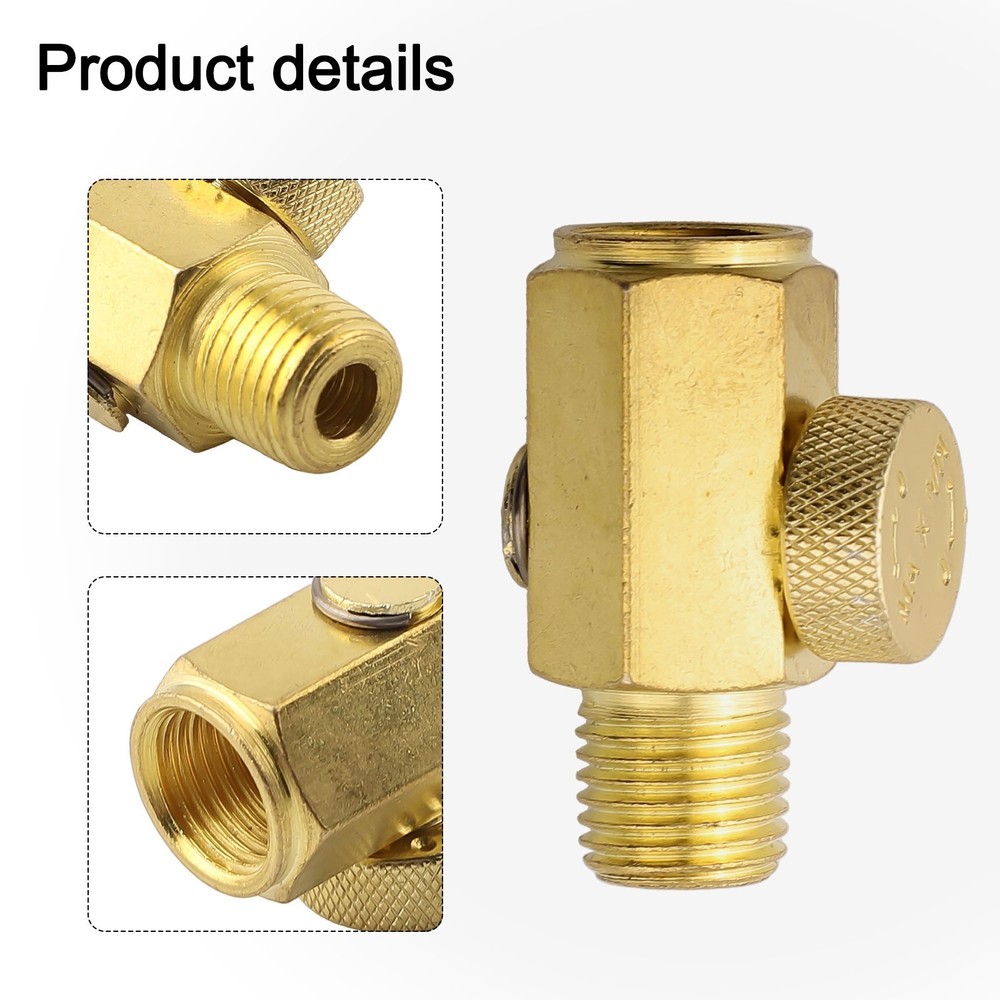 1pc Solid Brass NPT Inline Regulator Valve for Precise Air Pressure Control