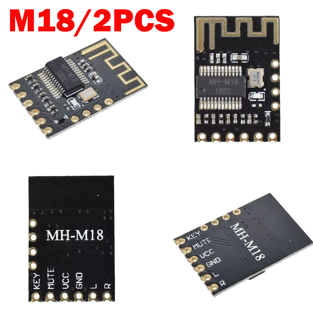 2x MH-MX18 Bluetooth MP3 Wireless Audio Receiver Module Lossless Decoder Board