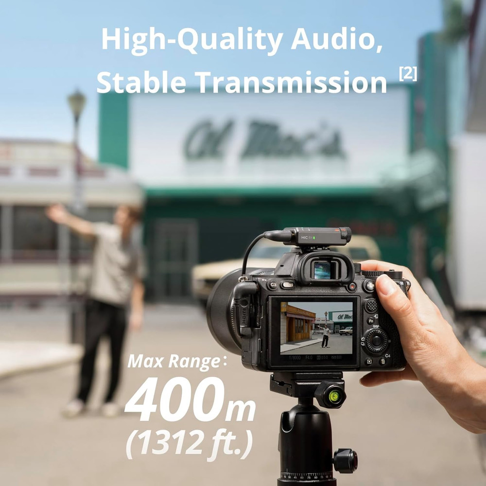 DJI Mic Mini (2 TX + 1 RX + Charging Case), Wireless Microphone for Iphone/Camer