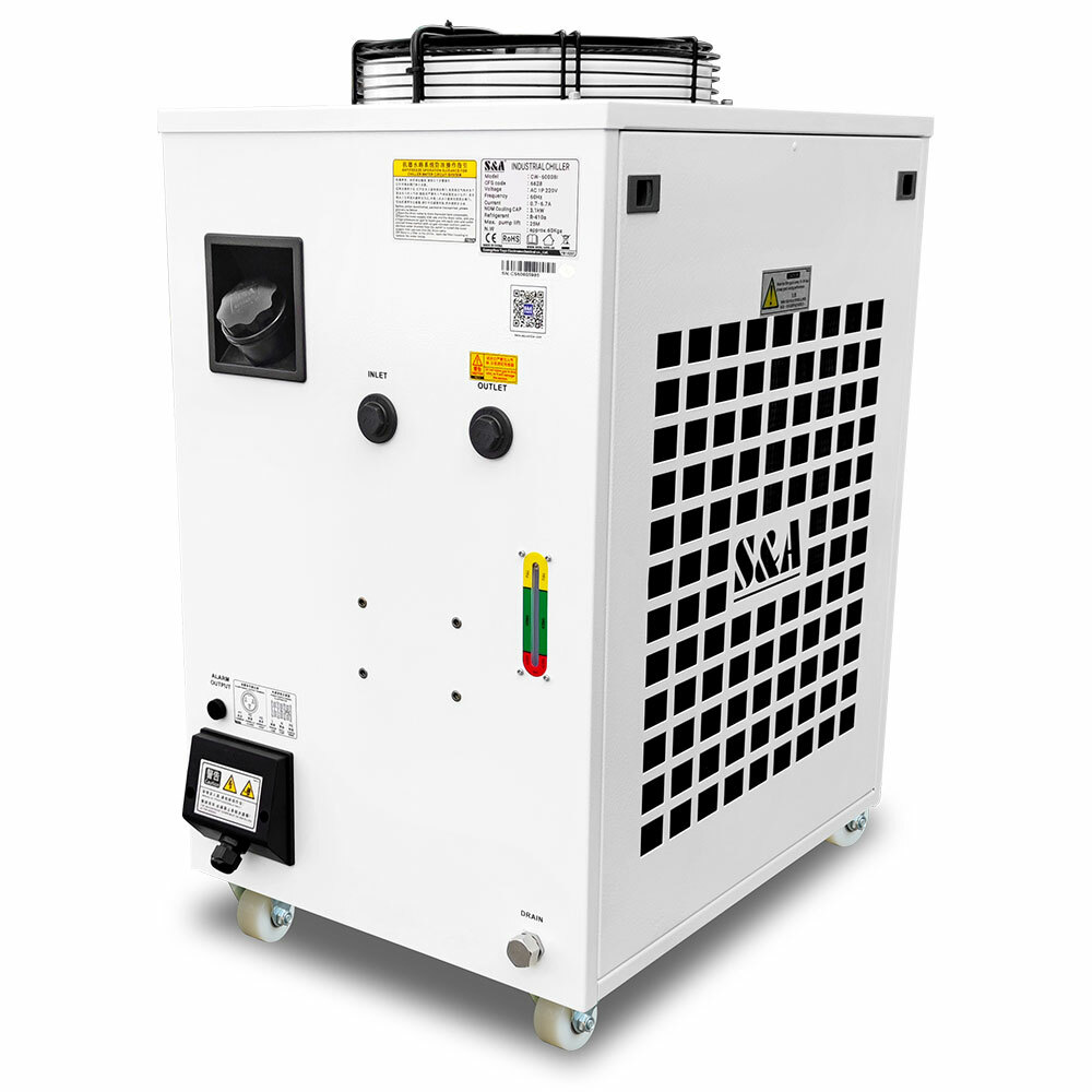 Industrial Water Chiller CW-6000BN Max.flow 70L/min for 100W Solid-state Laser