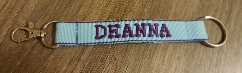 New Deanna Personalized Keychain Blue and Purple