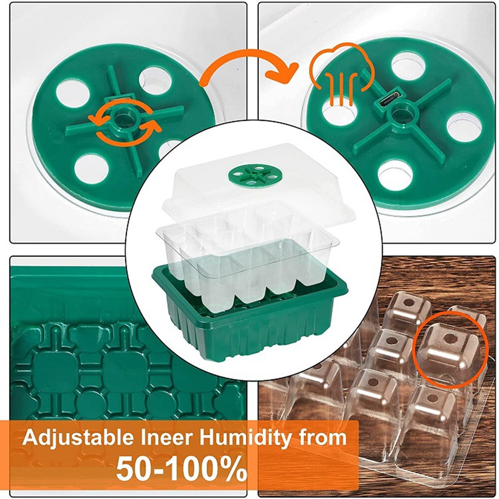 5Pack Seed Starter Trays with Grow Light Seed Starter Kit Seed Growing Starting