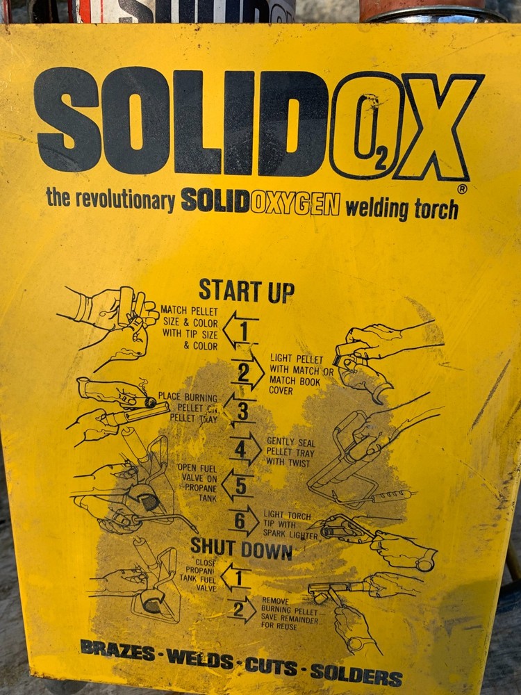 Solid OX2 Solid oxygen Welding Torch Brazes Welds Cuts Solders UNTESTED