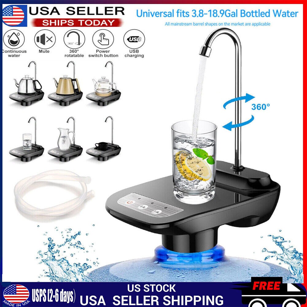 5 Gallon Water Bottle Switch Pump Electric Automatic Universal Jug Dispenser USB