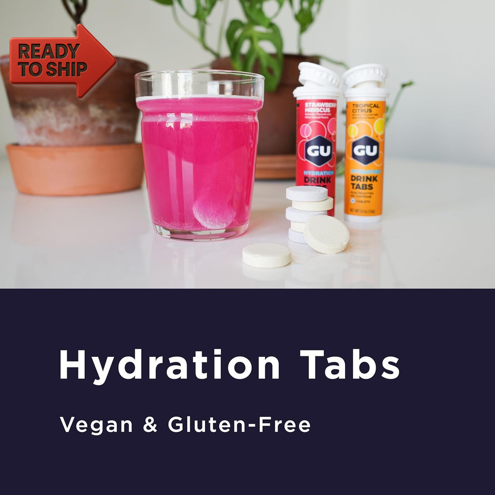 GU Energy Hydration Electrolyte Drink Tablets, 4-Count (48 Servings), Assorted